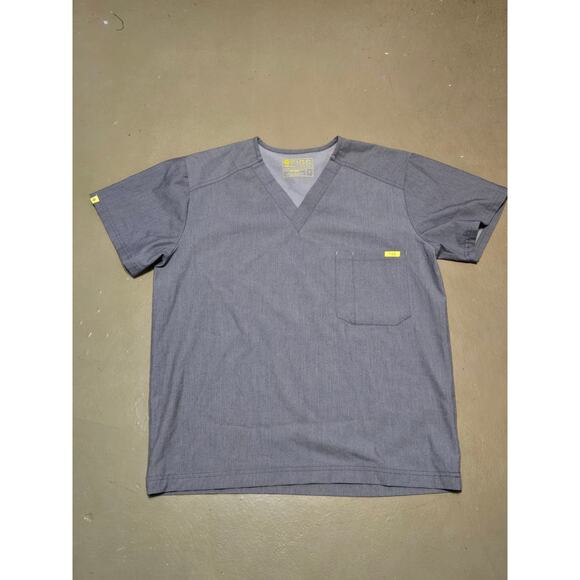 Figs Single Pocket Gray Short Sleeve Scrub Top Men's Size Large - Picture 1 of 4